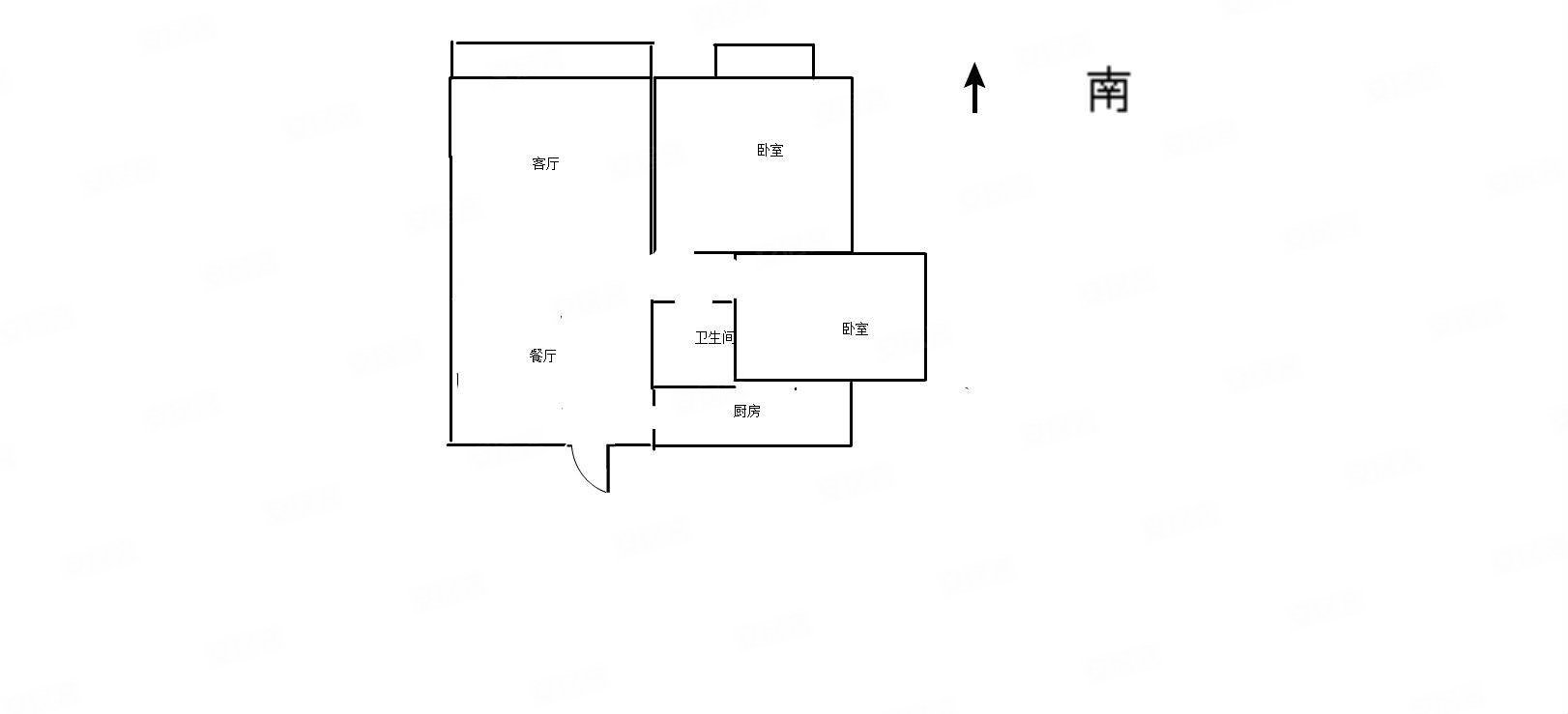 元亨华庭3室2厅1卫100㎡南北45万