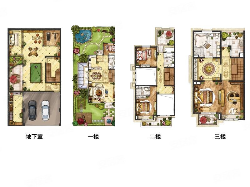 协信阿卡迪亚天骄铭邸北区(别墅)4室3厅4卫365.5㎡南北980万