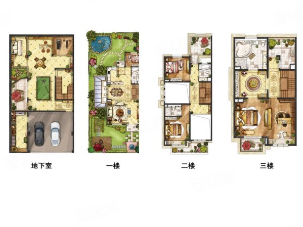 协信阿卡迪亚天骄铭邸北区(别墅)4室3厅4卫365.5㎡南北980万