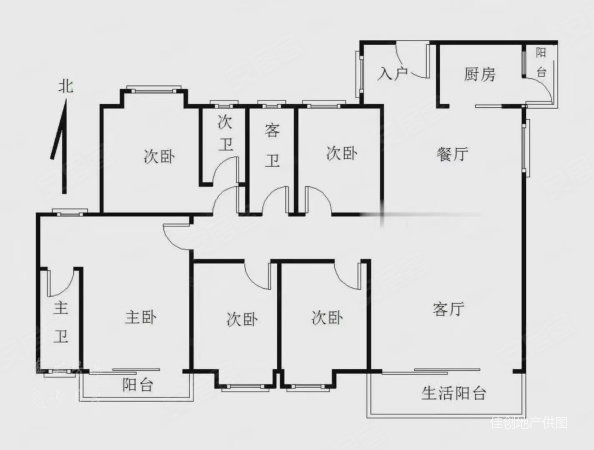 桂园小区4室2厅2卫173㎡南北56.8万