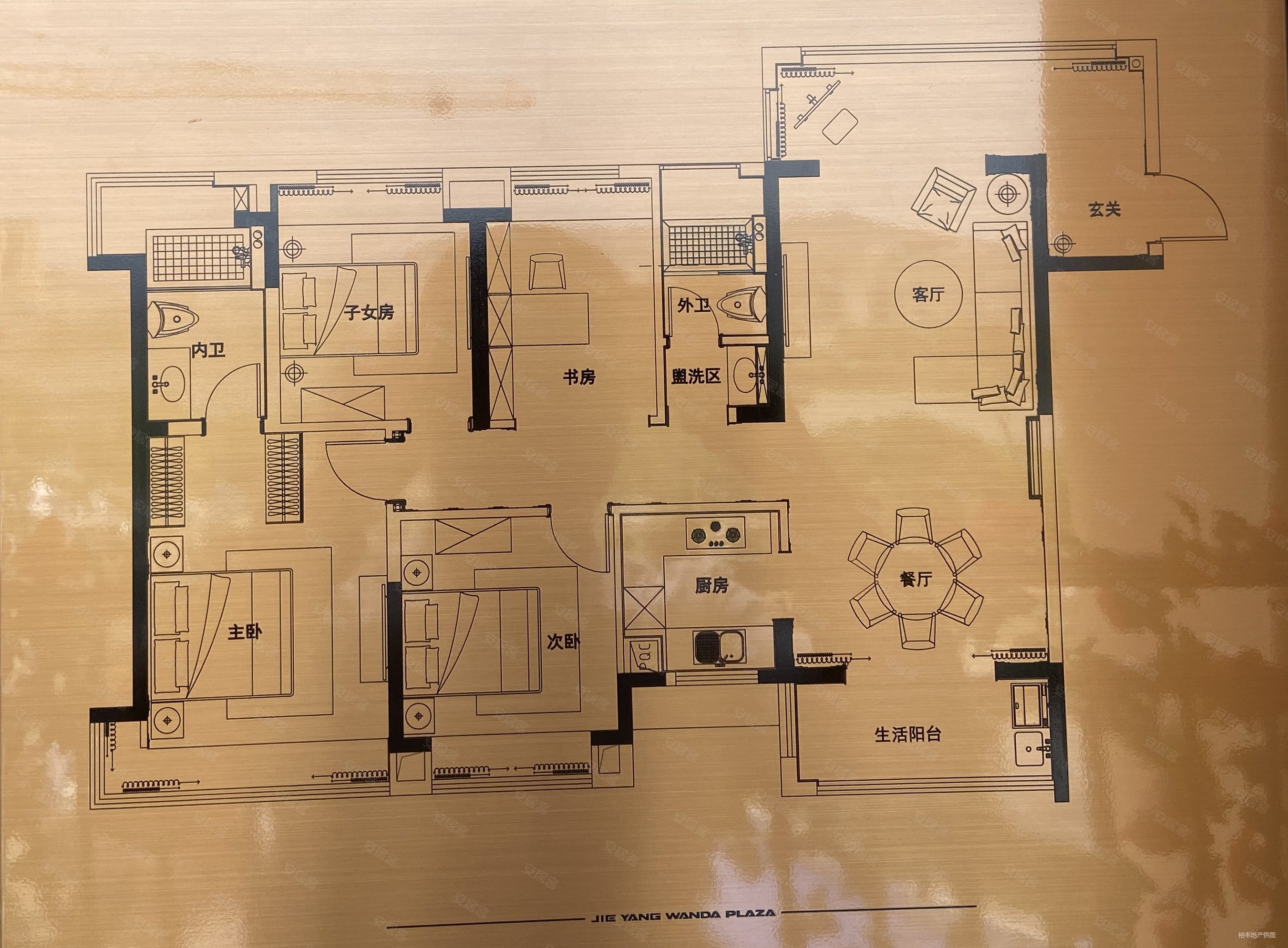 带看有员工价,万达广场(榕城)二手房,123万,4室2厅,2卫,137平米-揭阳