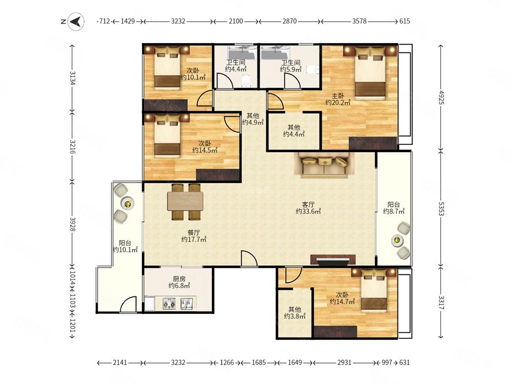 好房推荐前海时代ceo公馆精装南北通4房户型好车位充足
