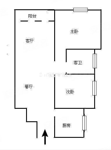 盛世中央(西陵)2室2厅1卫103.47㎡南北93万