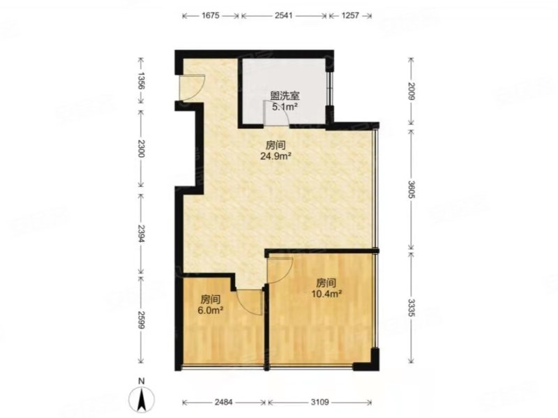 时代奥城商住楼2室1厅1卫76㎡南98万