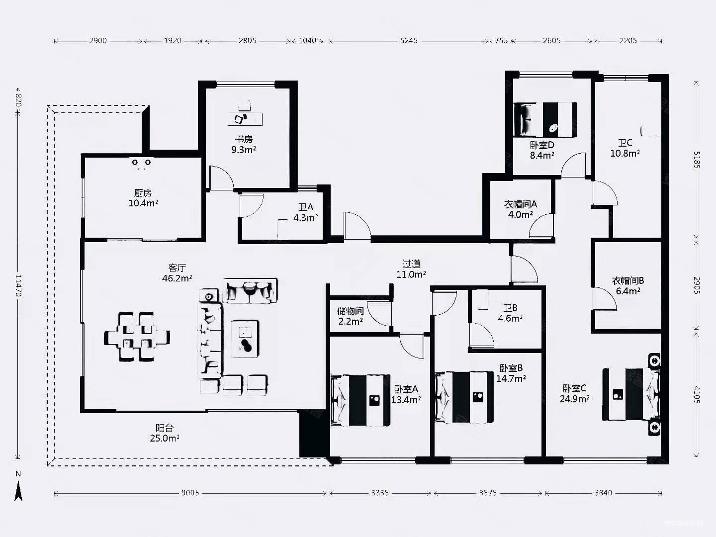 杭州凤起潮鸣府户型图,杭州凤起潮鸣户型图(第3页)_大山谷图库