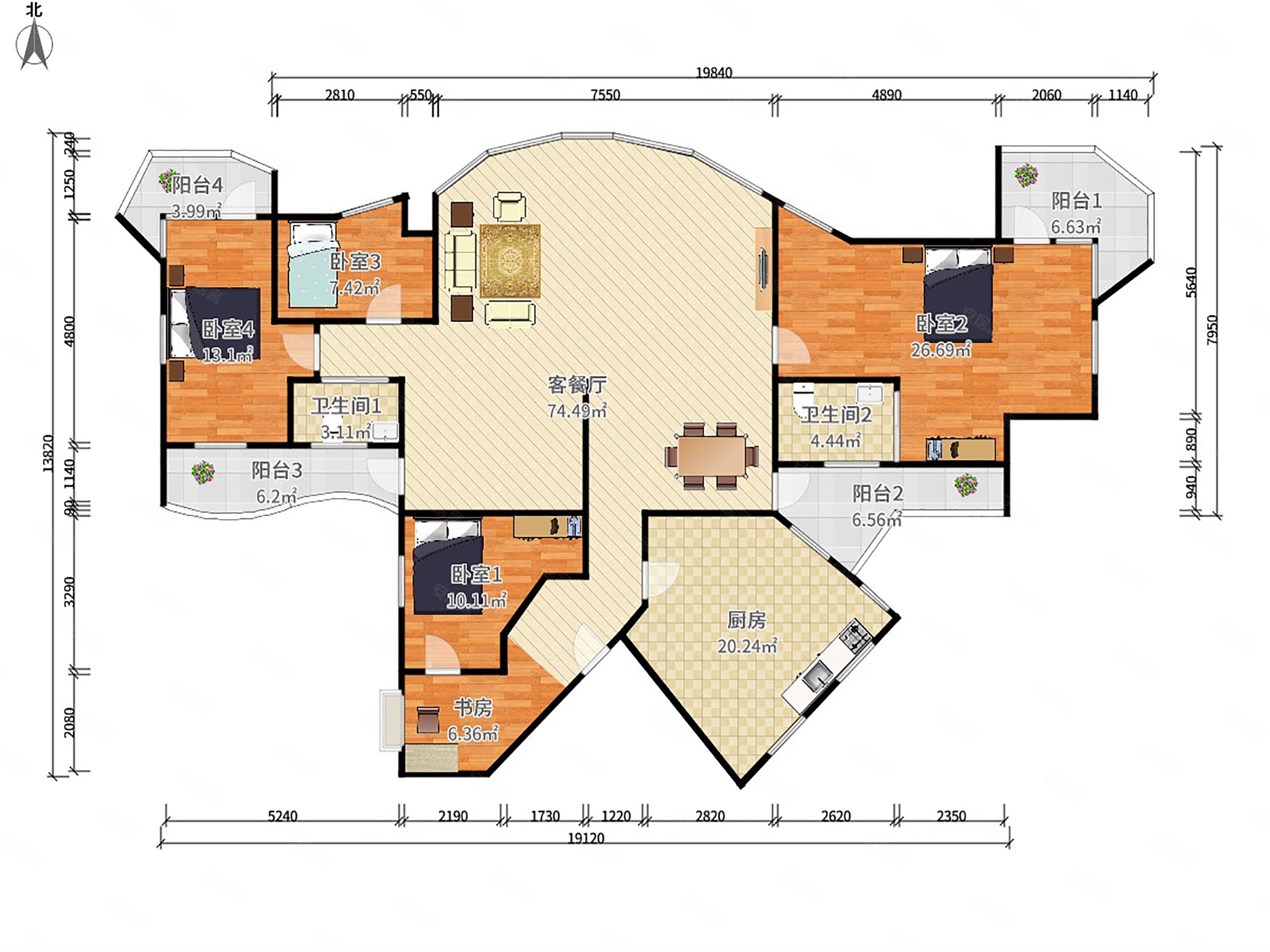 天安高尔夫海景花园高层大平层看高尔夫花园全景