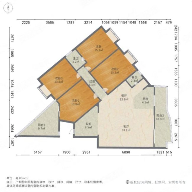 电梯高层大四房 封闭式花园小区,碧水湾二手房,335万,4室2厅,2卫,167.