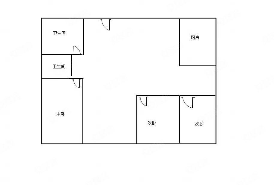 中央公园3室2厅2卫128㎡南北66.8万