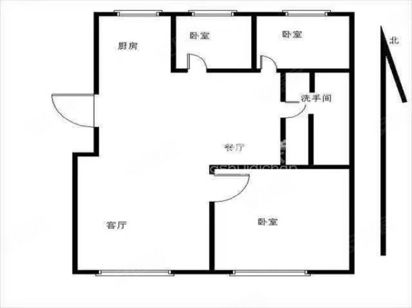 河畔骏景3室2厅1卫124.14㎡南北97万