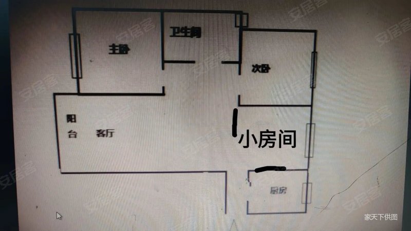 上怡南苑3室1厅1卫105㎡南北108万