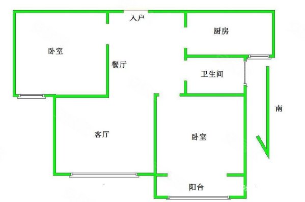 北城枫景(莲池)2室2厅1卫95.15㎡南北107.8万