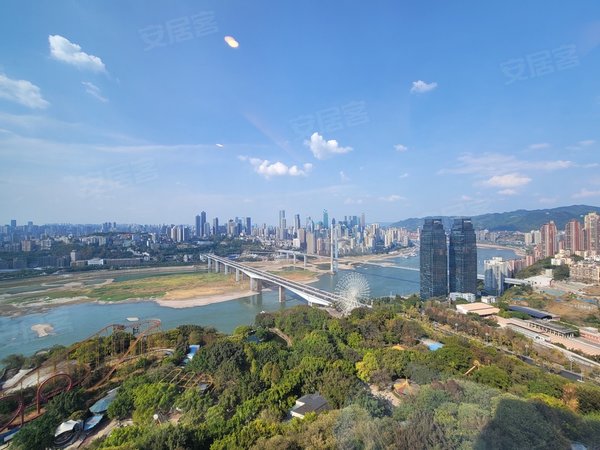 重庆南岸南坪融创玖玺台急租15000 俯瞰整个渝中半岛夜景出租房源真实