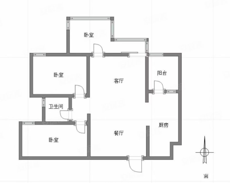 约克郡禧悦3室2厅1卫93.02㎡南北151.5万