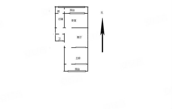 车辆厂四宿舍2室1厅1卫71㎡南北62万