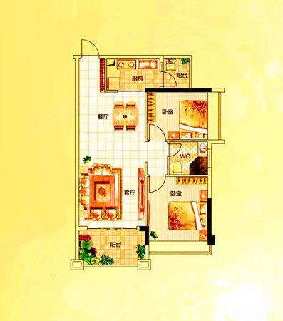 【多图】雅郡花园,琶洲租房,雅郡花园 高层南向大两房租5500 家私电全
