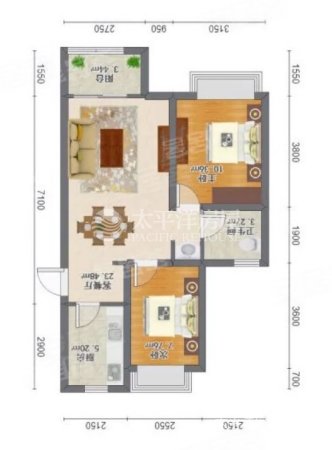 象屿品城2室2厅1卫83.51㎡南346万