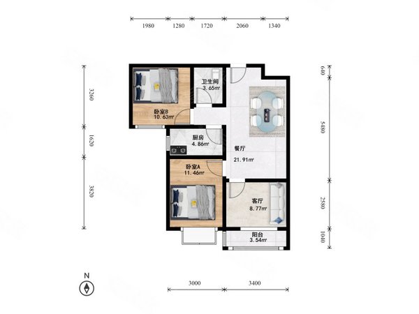 新宫家园户型图图片