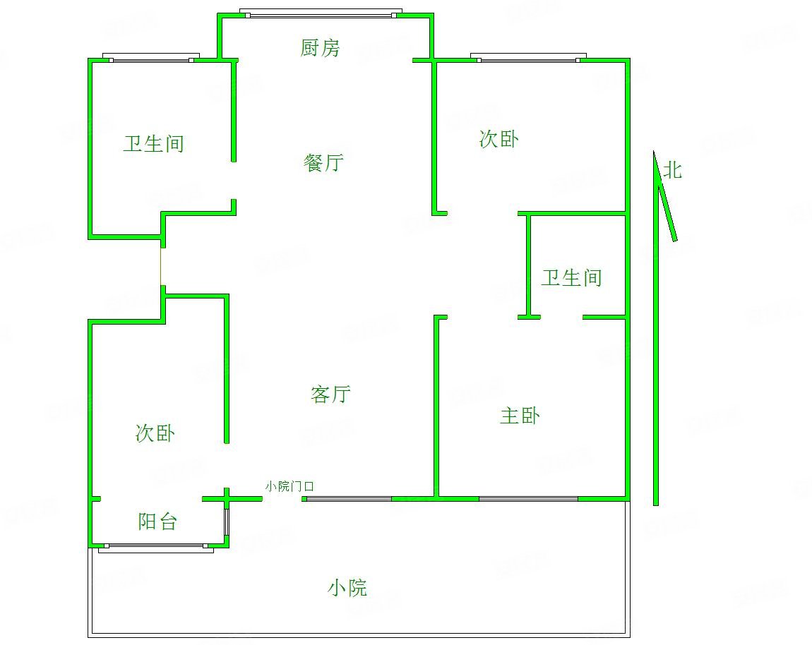 卓正丽景蓝湾(b区)3室2厅2卫135.8㎡南北240万