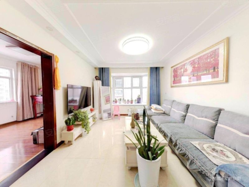 山水龙城c区蝶苑三室东打头南北通透方正户型装修不错