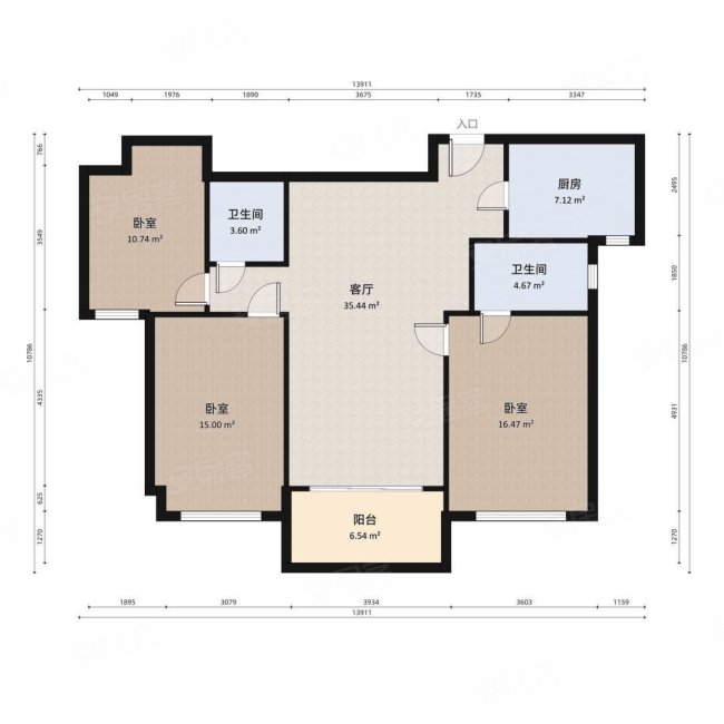 雅颂居 车位充足 次新小区 正南朝向 高楼层视野好 商品住宅