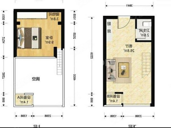 宁波余姚余姚周边弘润中鑫广场(商住楼)中鑫广场loft复式1室1厅1卫