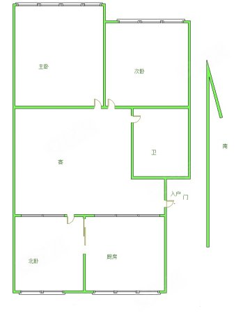 长征社区3室1厅1卫77㎡西68万