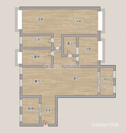 康龙国际广场龙吟台3室2厅2卫136.22㎡南北110万