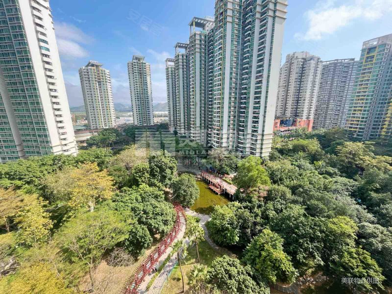 福田大花园社区 皇御苑二期86平三房 东南向看园景 满