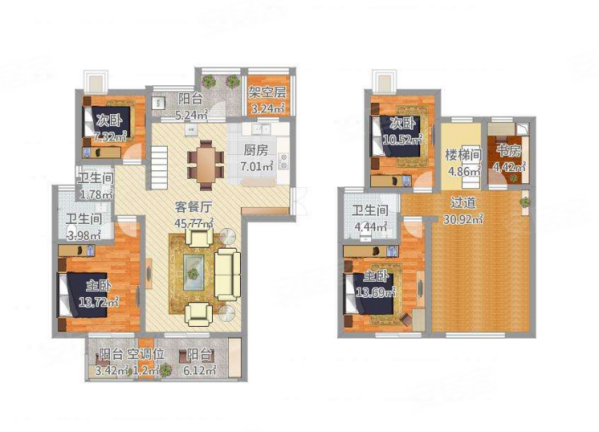 仁怀碧桂园4室2厅2卫172㎡南北188万