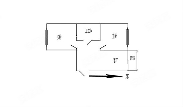 柴南小区2室1厅1卫58㎡东西7万