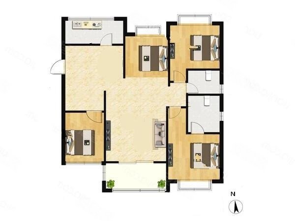 苏州吴中城南华锦苑可月付石湖东路地铁华锦苑四房两