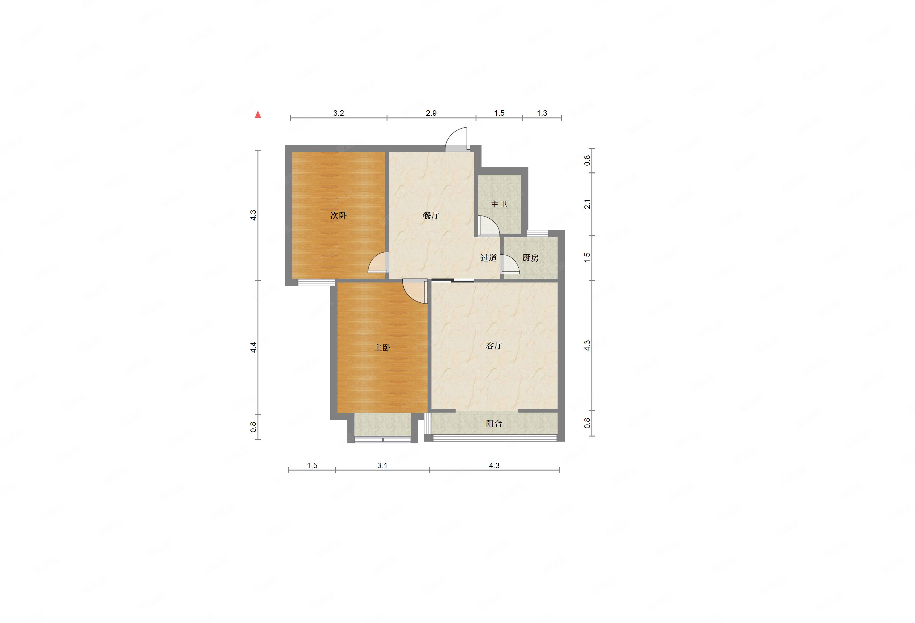 西站中天建对面天和苑 朝南电梯两室两厅可贷款