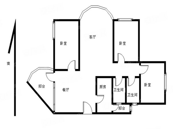 深圳罗湖蔡屋围名仕阁名仕阁 3室2厅2卫 大阳台 近大剧院站 京基100