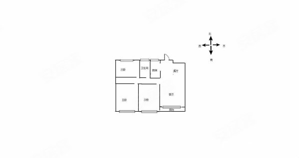 华鸿江山壹号3室2厅2卫112㎡南北135万