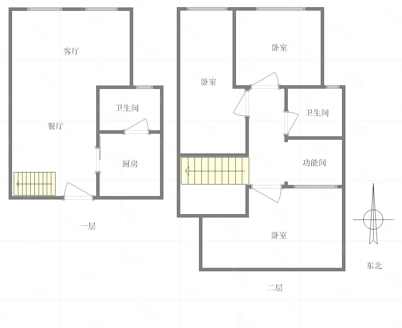 郁金香国际公寓2室2厅2卫112.64㎡南北157.5万