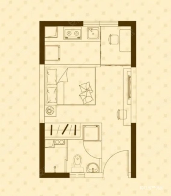 涌鑫公寓1室1厅1卫30.35㎡东18万