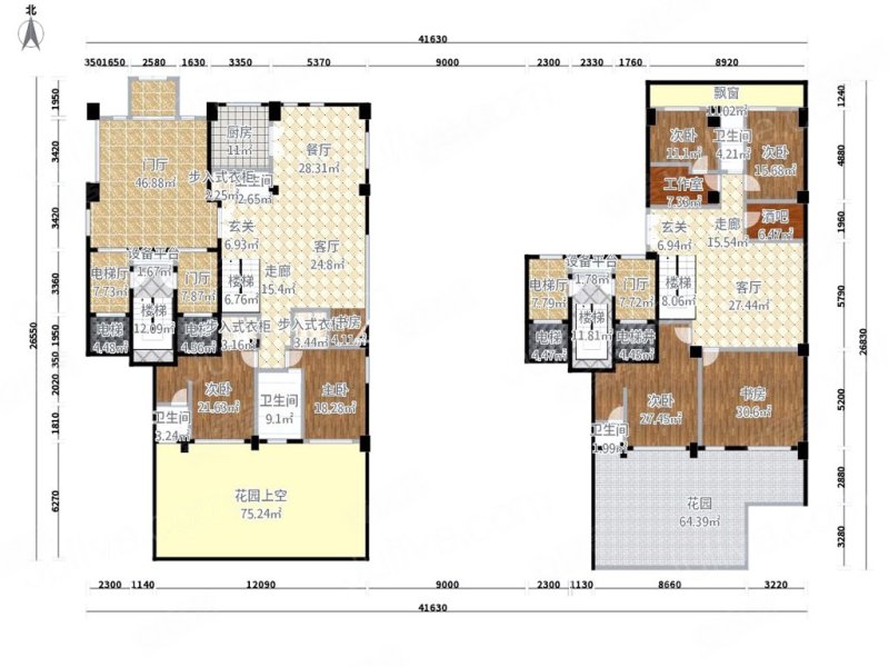 顶豪(新出一层下跃户型)万柳书院 配套全,万柳书院二手房,8950万,6室3