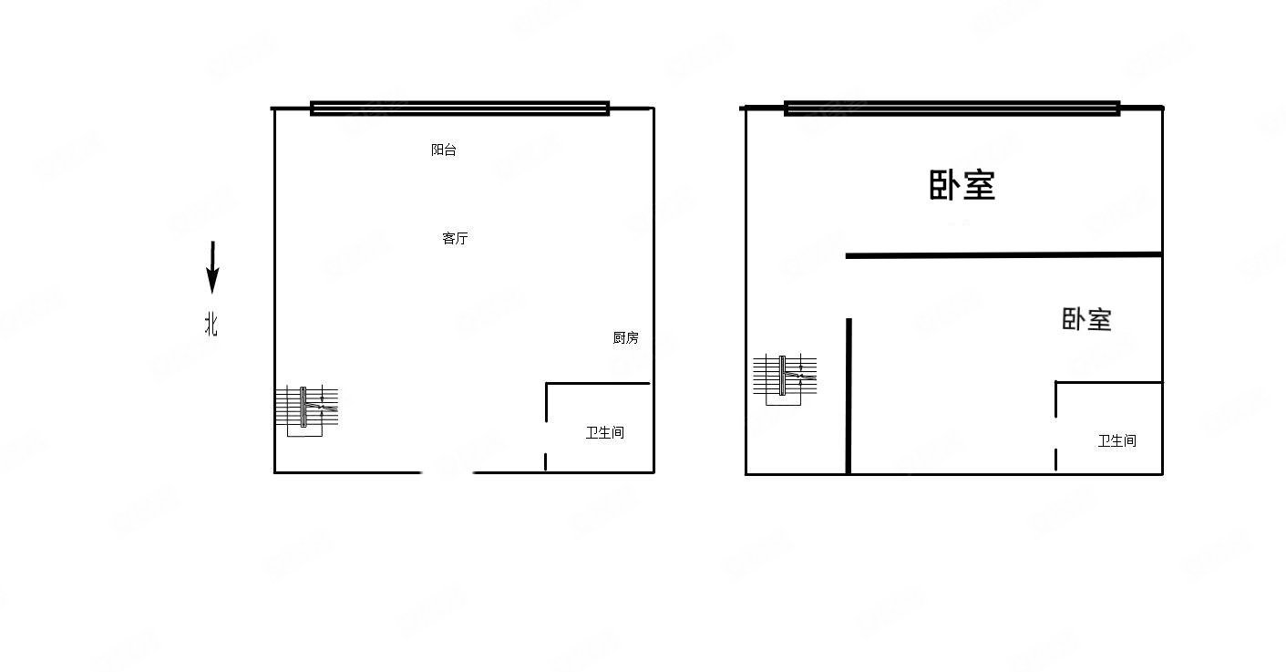 兰亭文苑(商住楼)2室1厅1卫57㎡南35万