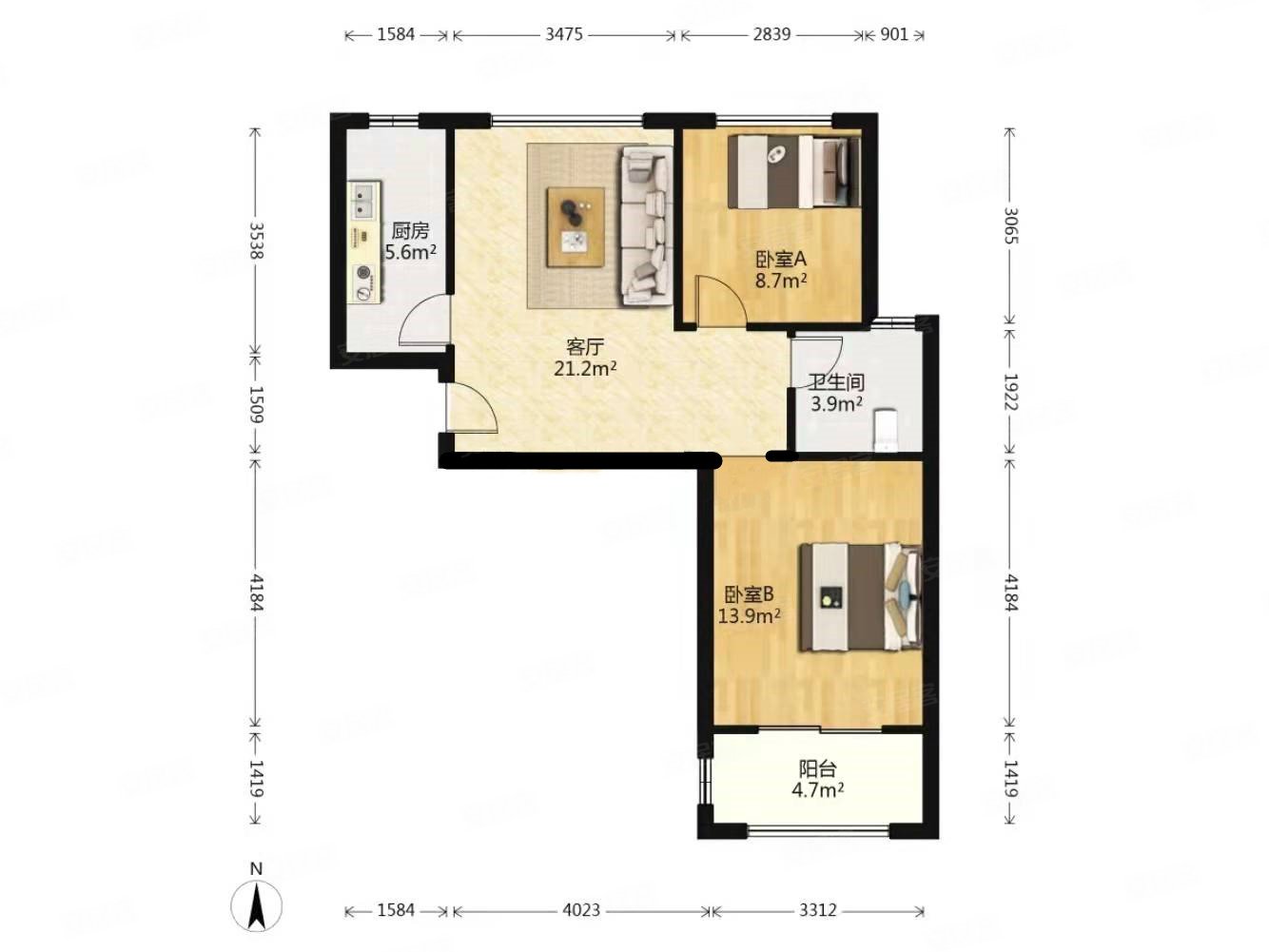 大富山庄精装两房不是顶层诚心卖