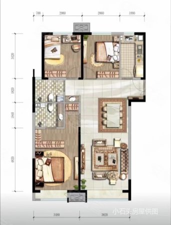 河汇雅苑3室2厅2卫134㎡南北200万