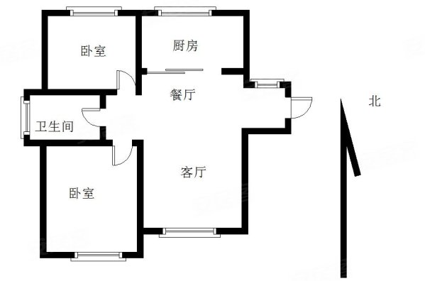 万成御园2室2厅1卫85.97㎡南北130万