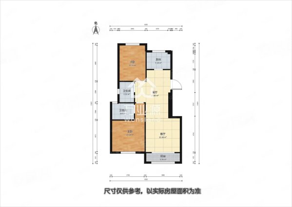 格调林泉2室2厅2卫126㎡南北273万