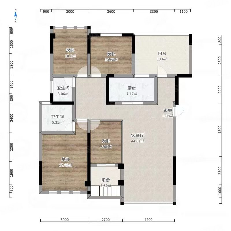 (单价7000多)电梯洋房丨四房双卫丨可搭建