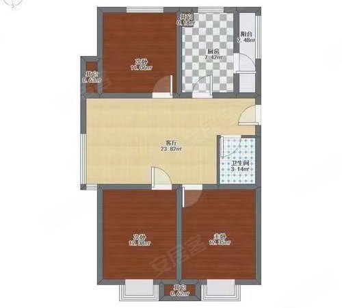 北京通州梨园园景东区梨园地铁站 贵有大厦 淘宝城 精装合租卧室 主次