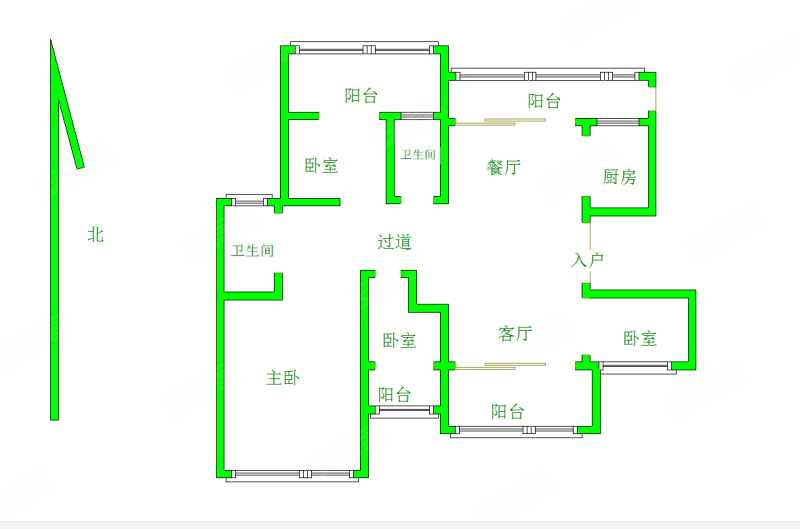 半岛华府4室2厅2卫139.91㎡南192万