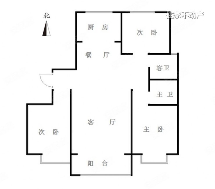 界湖西村社区3室2厅2卫130㎡南北78万