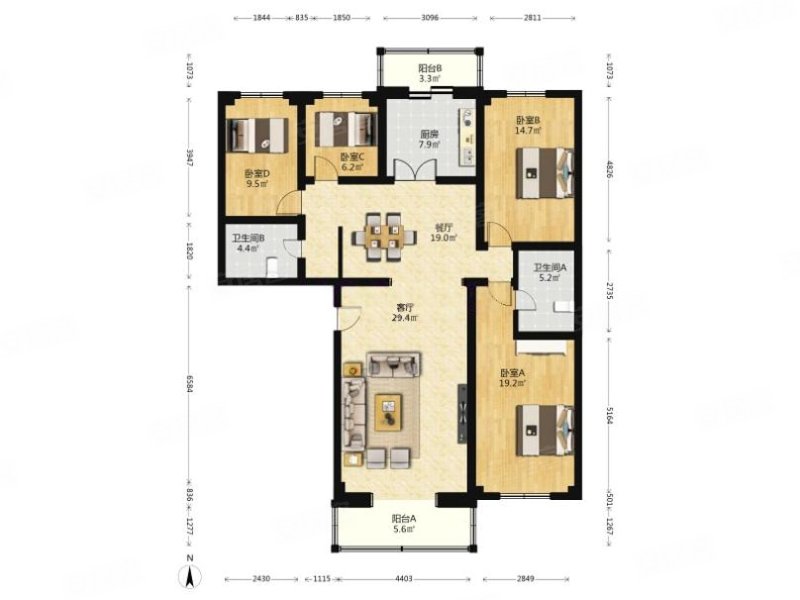 老客户房子 福星花园 低密度洋房 精装大四居 看房方便急售