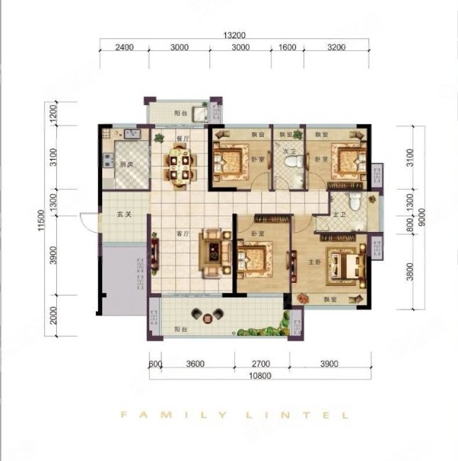 按揭过户,禧临门花园二手房,62万,3室2厅,2卫,110.62平米-惠州安居客
