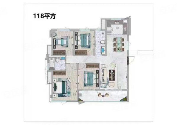 鸿宇大厦3室2厅2卫153.32㎡南北75万