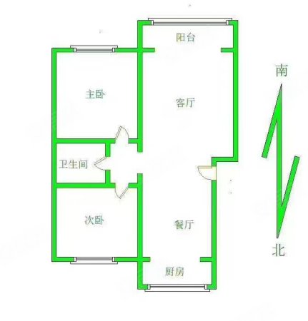 恒基世纪花园2室2厅1卫90㎡南北39万